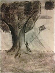 Nature Drawing - Charcoal Doodle by Lee Farley