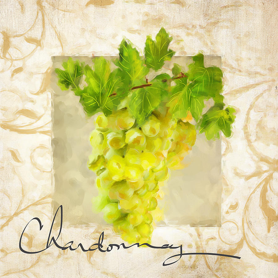 Chardonnay Painting by Lourry Legarde