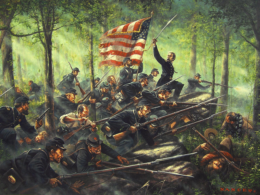 Charge of the Lions Painting by Dan Nance