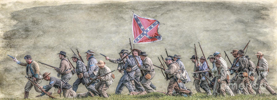 Charge of the Virginia Regiment at Gettysburg Digital Art by Randy Steele