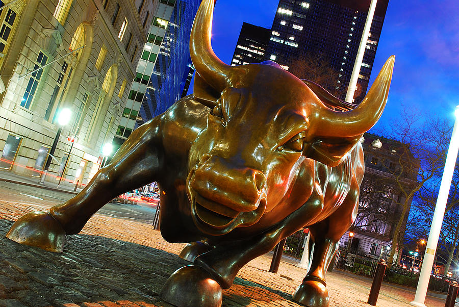 Wall Street Bull Photograph by James Kirkikis
