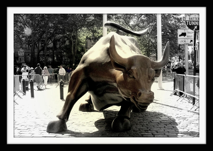 Charging Bull Wall Street Bull Digital Art by Aron Chervin