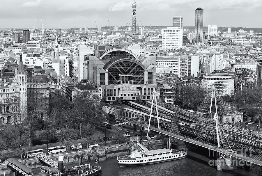 London Photograph - Charing Cross Station and Hungerford Bridge II by Clarence Holmes