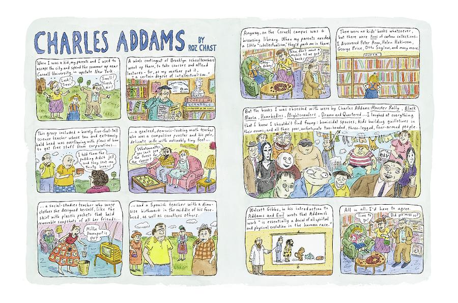Charles Addams Drawing by Roz Chast