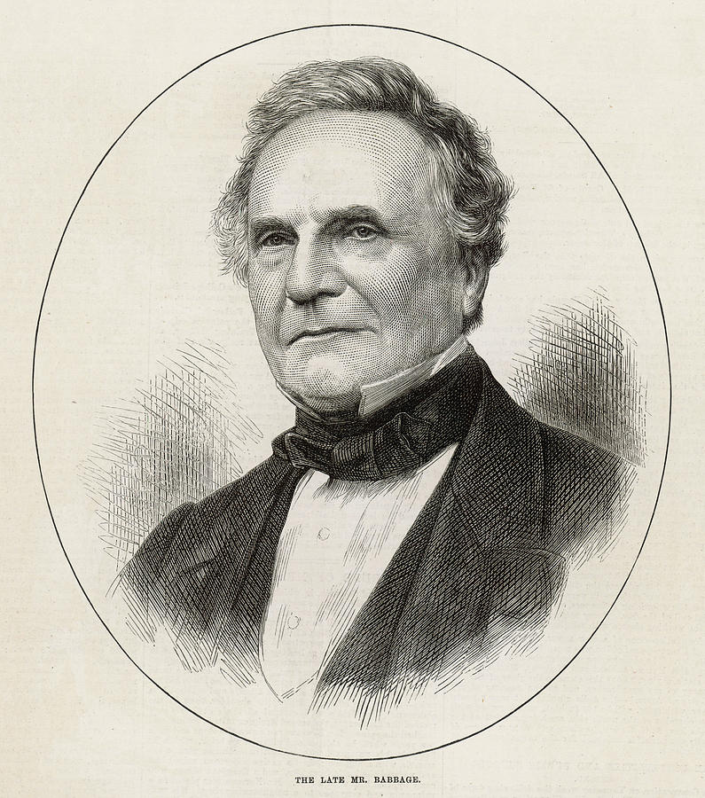 Charles Babbage (1792-1871) Drawing by Illustrated London News Ltd/Mar ...