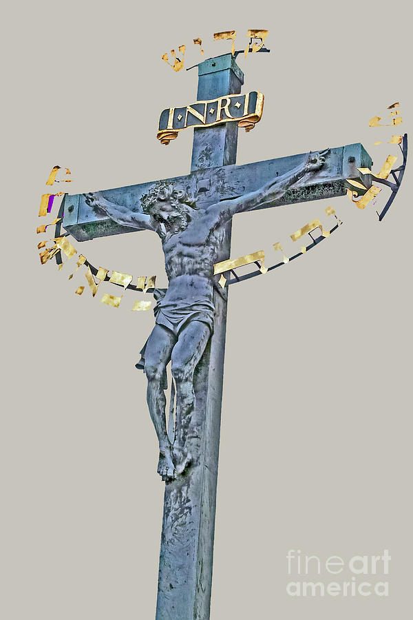 Charles Bridge Crucifix Photograph by Elvis Vaughn