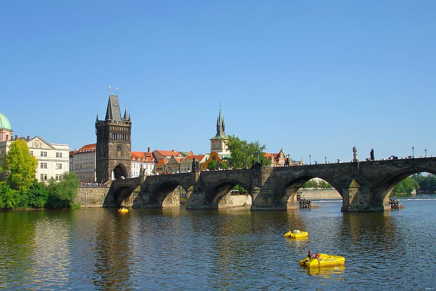 Charles Bridge of Prague on a Clear Day Photograph by Jeff at JSJ Photography