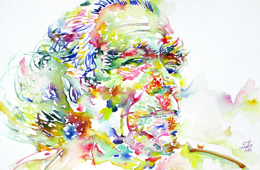 Portrait Painting - Charles Bukowski Portrait.1 by Fabrizio Cassetta