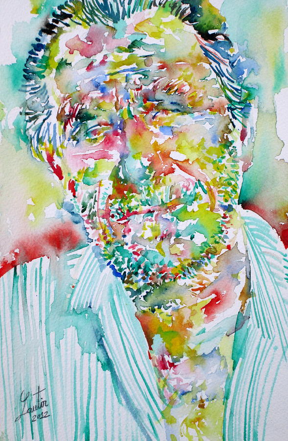 Portrait Painting - Charles Bukowski Portrait.2 by Fabrizio Cassetta