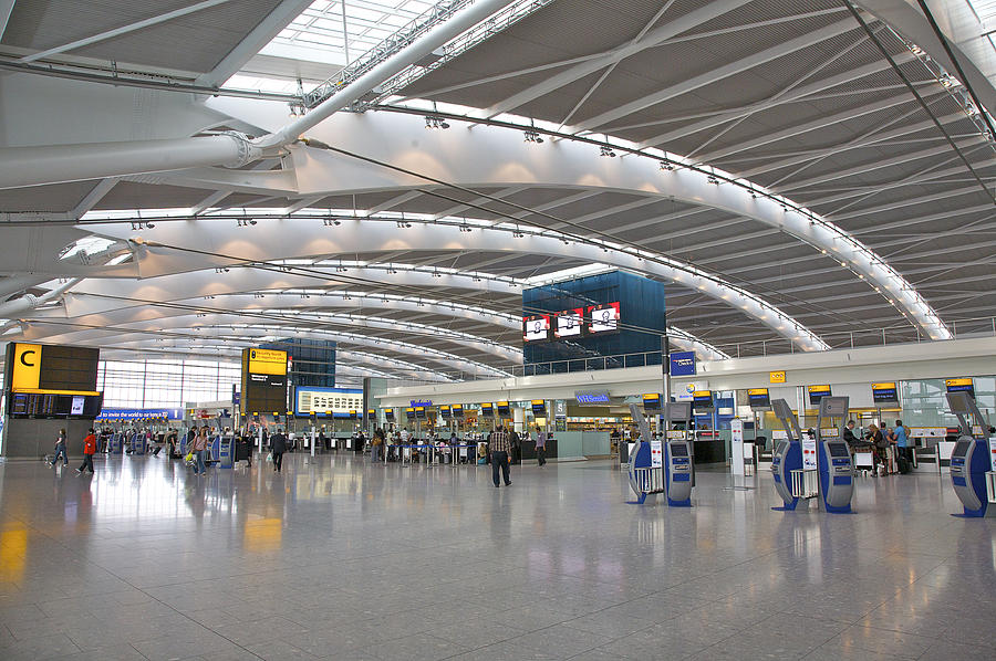 Charles De Gaulle Airport, Paris, Check-in area in Aerogare 2, Terminal 2E, for international departures Photograph by Barry Winiker