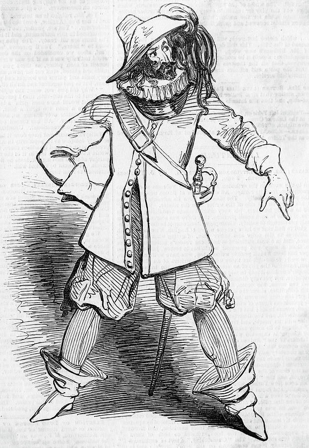 Charles Dickens Dickens Acting Drawing by Illustrated London News Ltd ...