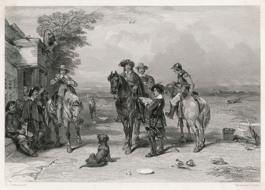 Charles Drawing - Charles I Journeys To Scotland To Join by Mary Evans Picture Library