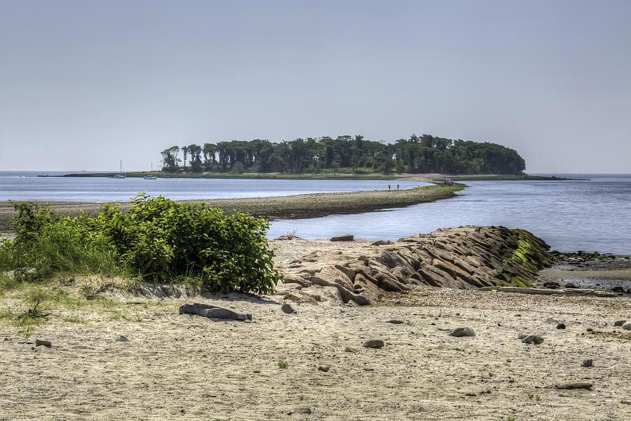 Silver Sands State Park Photograph - Charles Island At Low Tide by John Supan