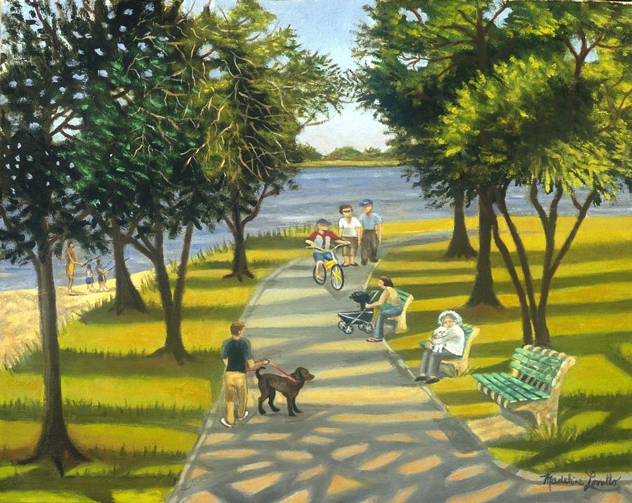 Charles Park Painting by Madeline  Lovallo