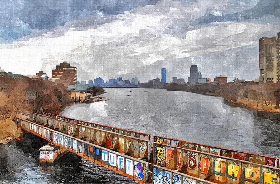 Boston Painting - Charles river by Rachel Niedermayer