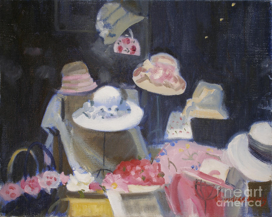 Charles Street Hats Painting by Candace Lovely