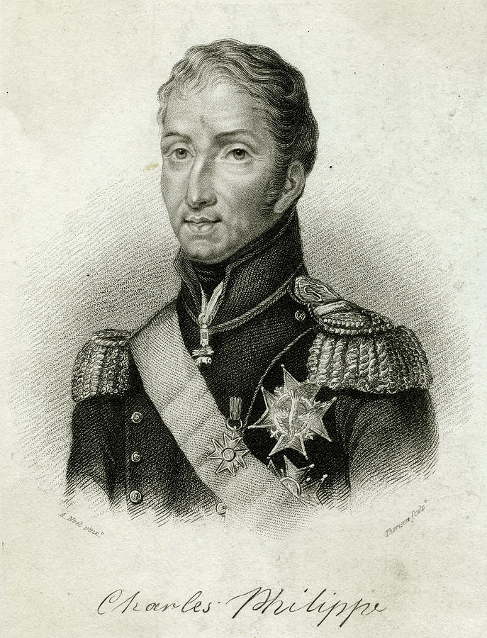 Charles X King Of France 1824 - 1830 Drawing by Mary Evans Picture Library