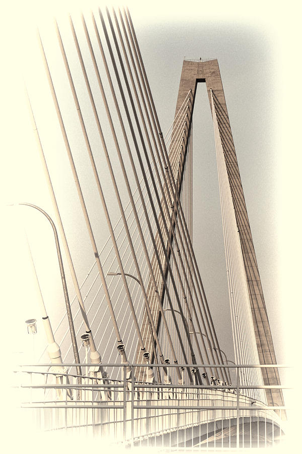 Charleston Cable Bridge Photograph by Kathy Clark