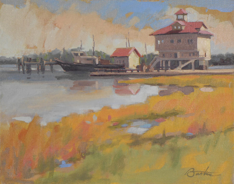 Boat Painting - Charleston Dock by Todd Baxter