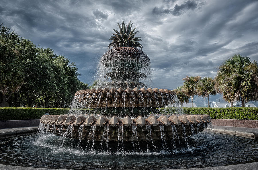 City Photograph - Charleston. Fountain. by All Around The World