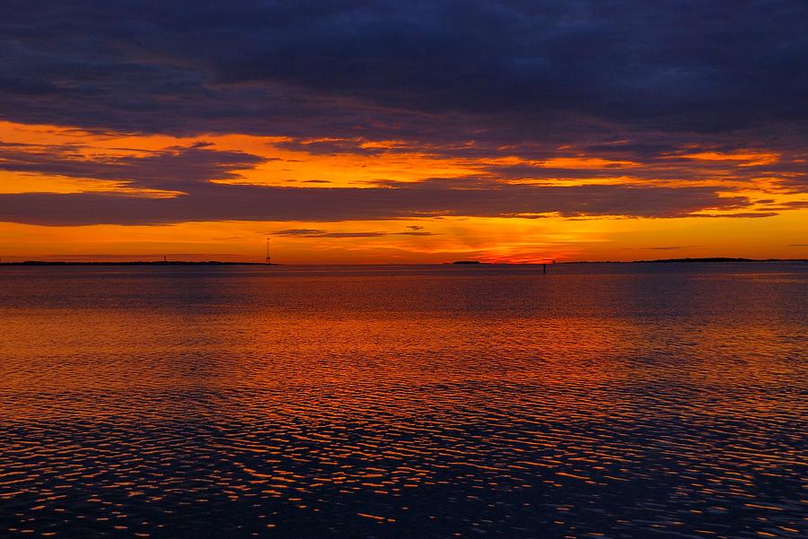 Charleston Harbor at Sunrise Photograph by Steven Richman