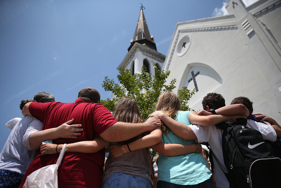 Charleston Marks One Month Anniversary Of Church Shootings Photograph by John Moore Charleston Marks One Month Anniversary Of Church Shootings Photograph by John Moore