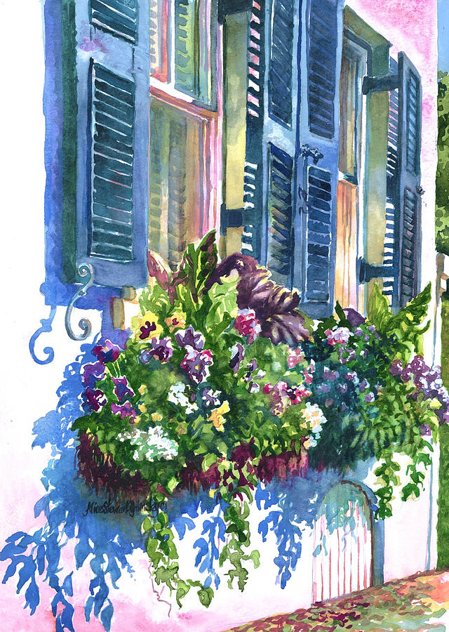Flower Painting - Charleston Nosegay by Alice Grimsley