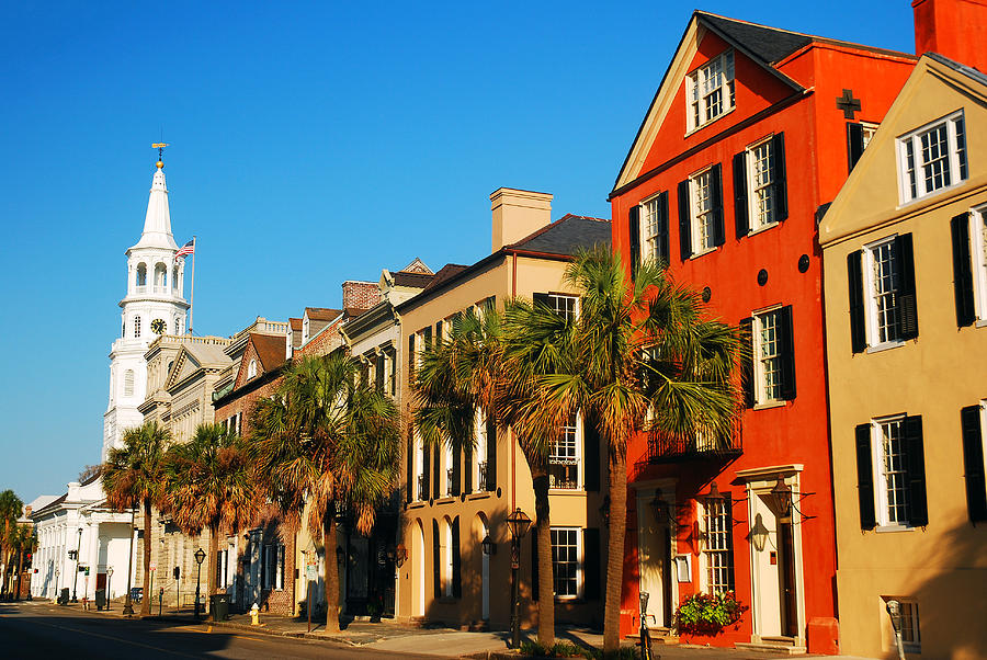 Charleston Painted Row Photograph by James Kirkikis