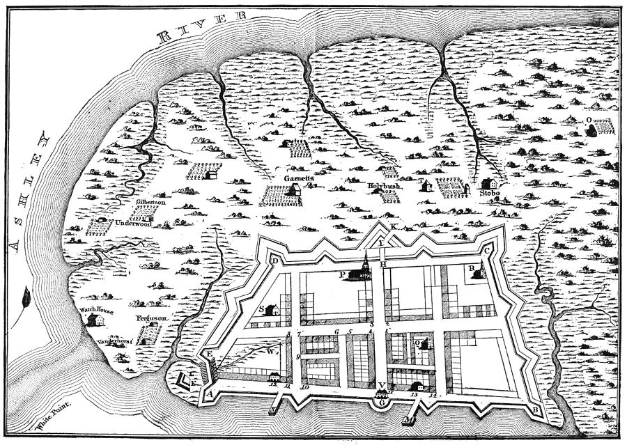 Charleston: Plan, 1704 Photograph by Granger