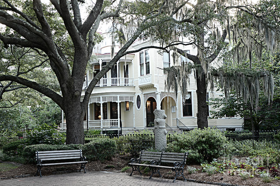Charleston South Carolina Historical Victorian Mansion - Charleston South Carolina Southern Mansions Photograph by Kathy Fornal