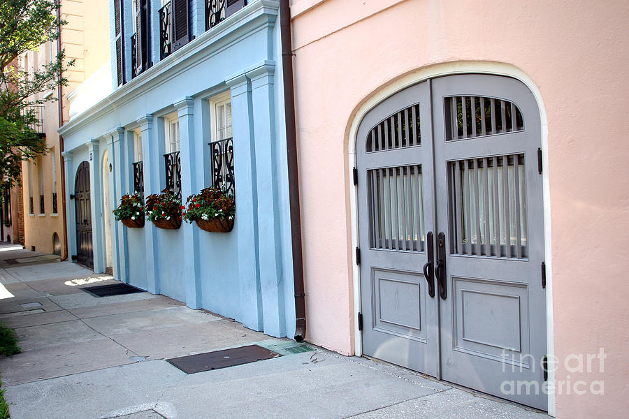 Charleston South Carolina - Rainbow Row - Historical District Architecture Photograph by Kathy Fornal