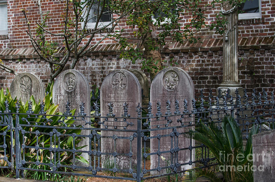 Charleston Tombstones Photograph