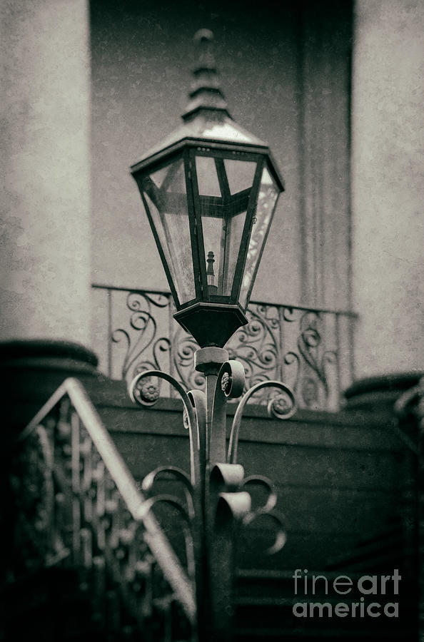 Charleston Wrought Iron Lamp Photograph by Jerry Fornarotto