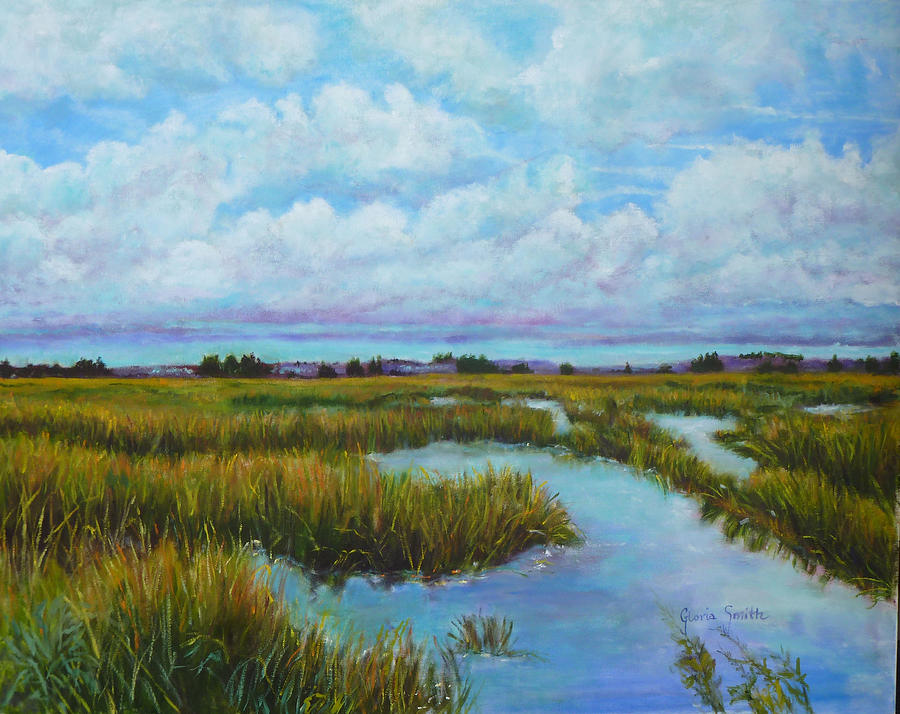 Charlestons Waterways Painting by Gloria Smith