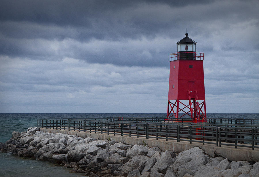 Charlevoix Michigan Lighthouse Photograph by Randall Nyhof