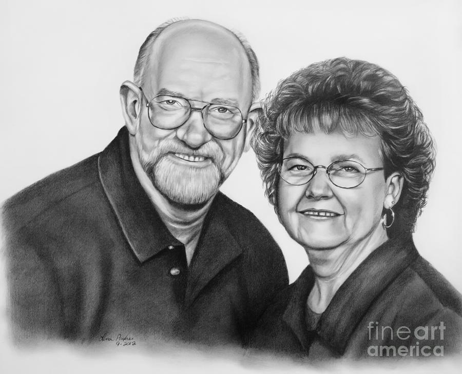 Charlie and Helen Drawing by Lena Auxier