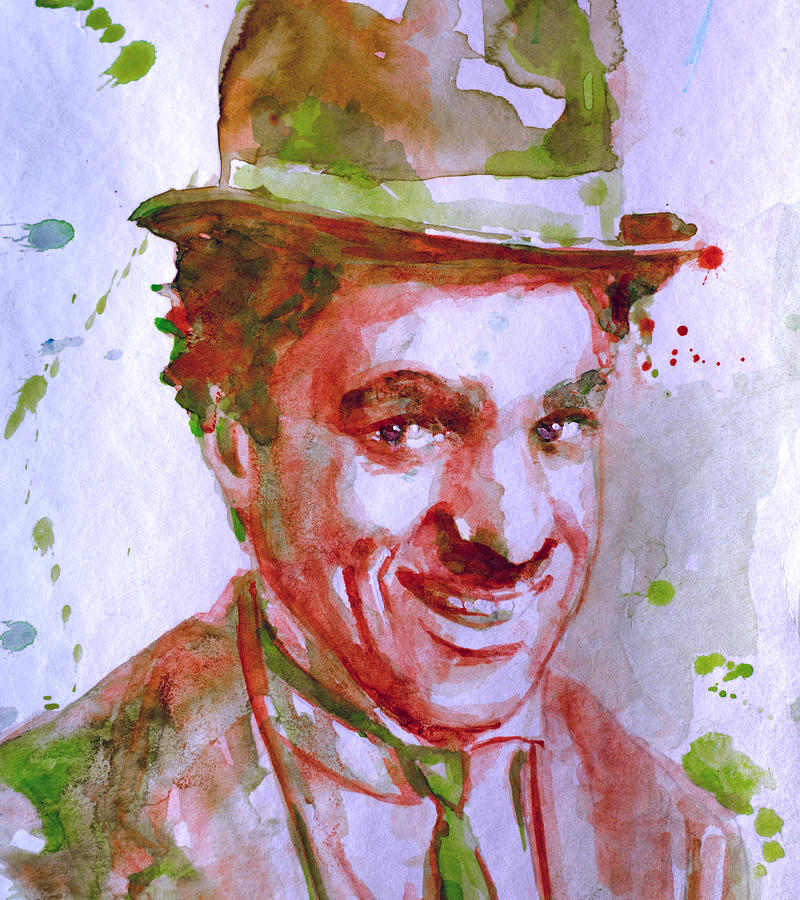 Celebrity Painting - Charlie Chaplin by Laur Iduc