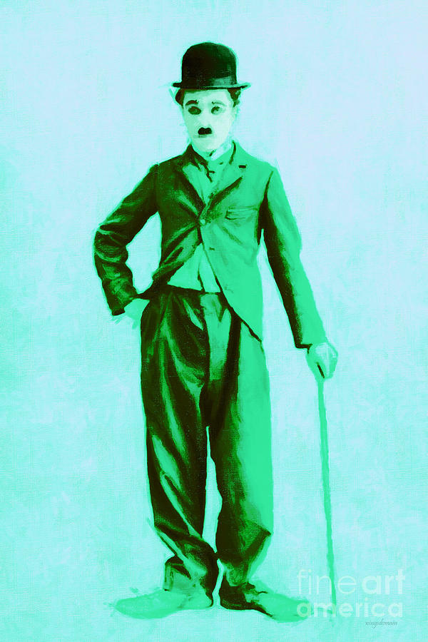 Movie Photograph - Charlie Chaplin The Tramp 20130216m150 by Wingsdomain Art and Photography