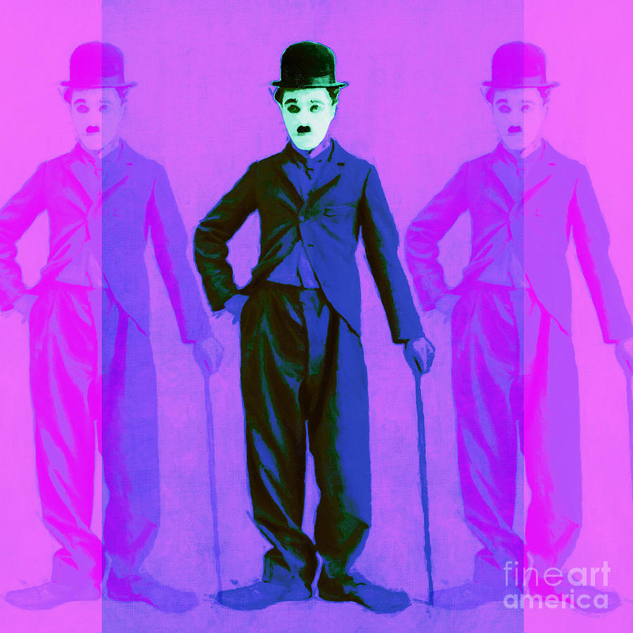 Charlie Chaplin The Tramp Three 20130216m108 Photograph by Wingsdomain Art and Photography