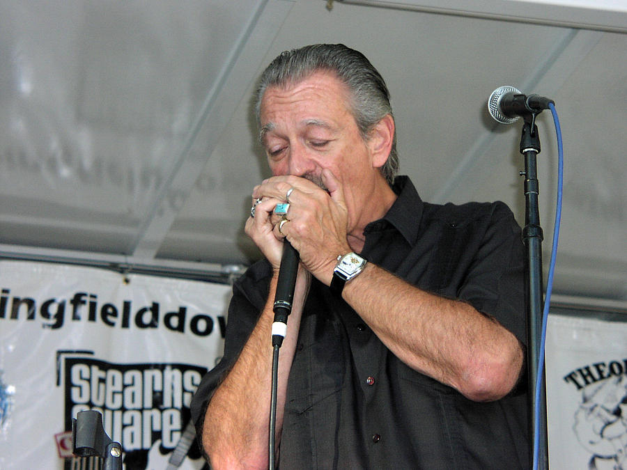 Music Photograph - Charlie Musselwhite on Harmonica by Mike Martin