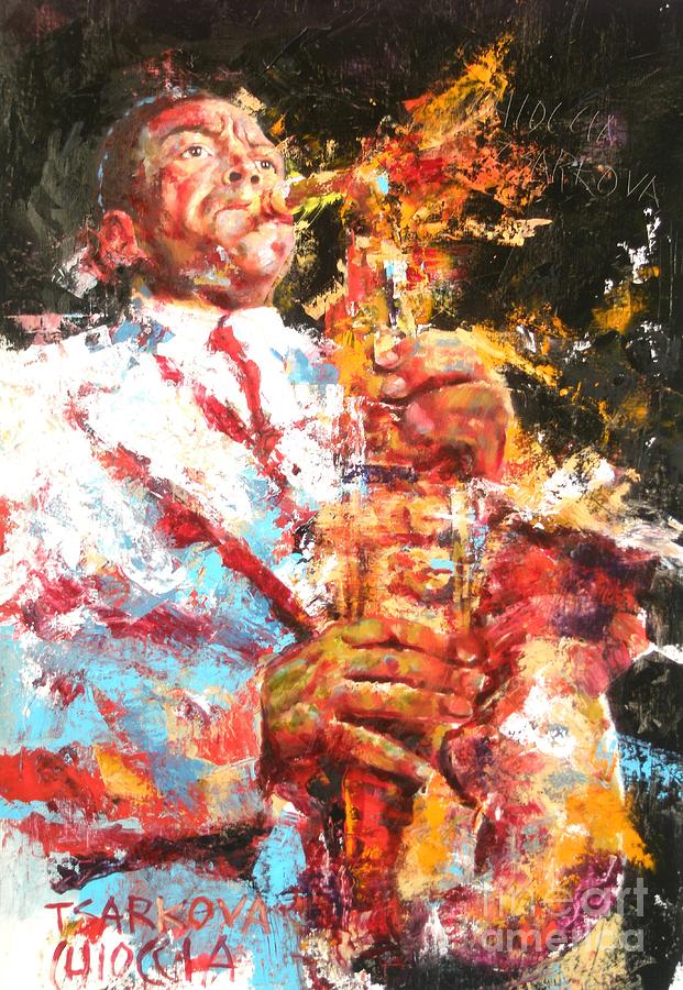 Jazz Painting - Charlie Parker by Massimo Chioccia