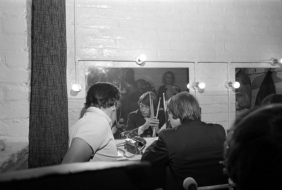 The Rolling Stones Photograph - Charlie Watts Adelphi Theatre 1965 by Irish Photo Archive