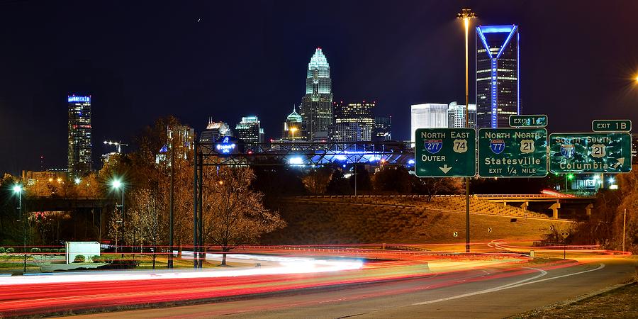 Charlotte Photograph - Charlotte at Night by Frozen in Time Fine Art Photography