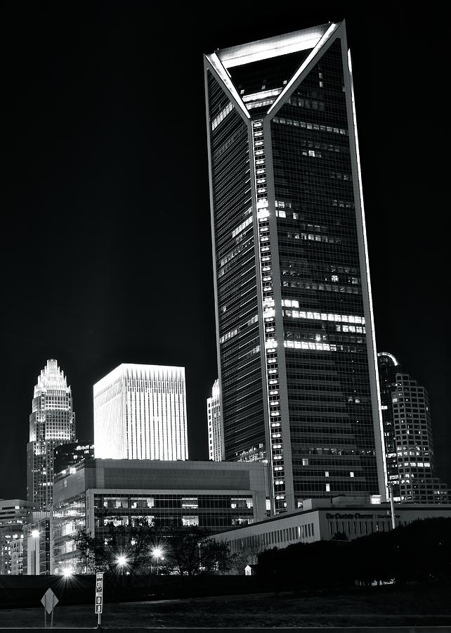Charlotte Black and White Night Photograph by Frozen in Time Fine Art Photography
