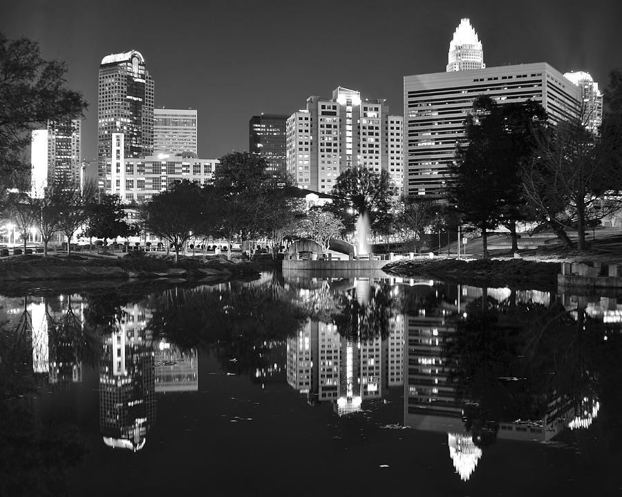 Charlotte Reflecting In Black And White Photograph