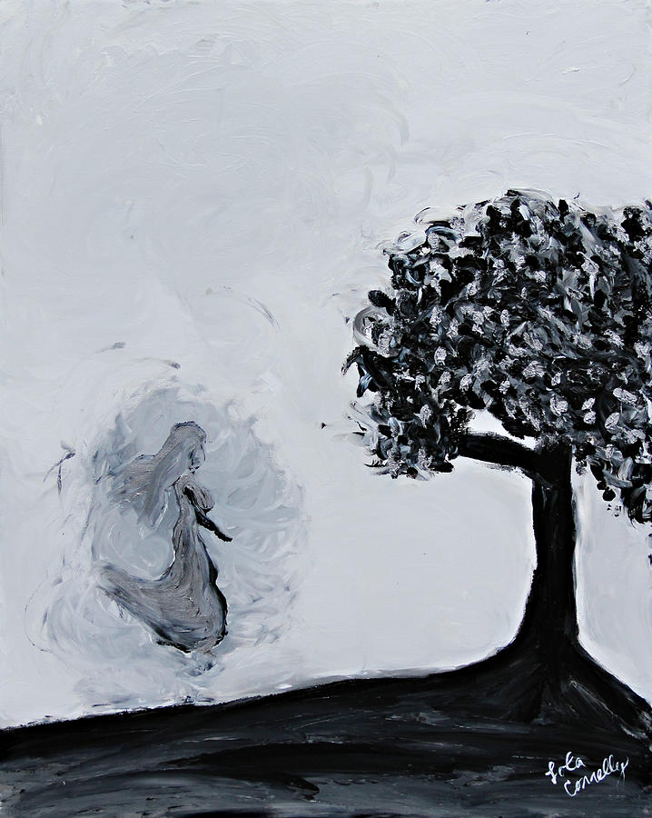 Tree Painting - Charlottes Grave by Lola Connelly