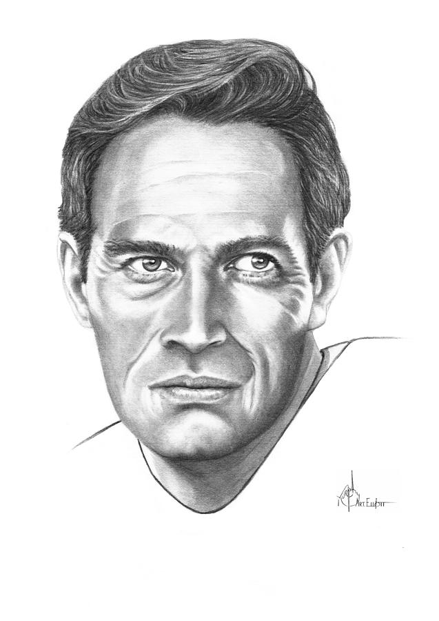 Charlton Heston Drawing by Murphy Elliott