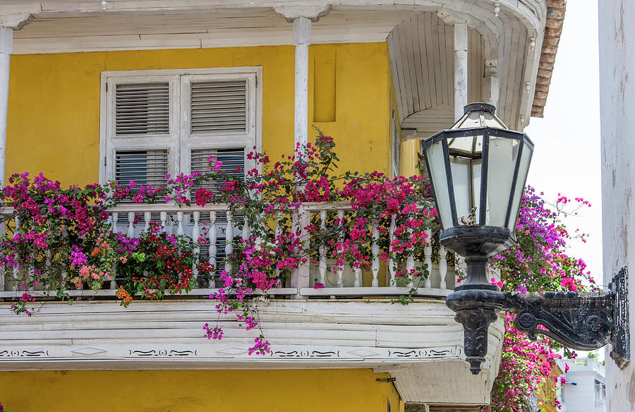 Flowers Still Life Photograph - Charming Old World Balconies by Jerry Ginsberg