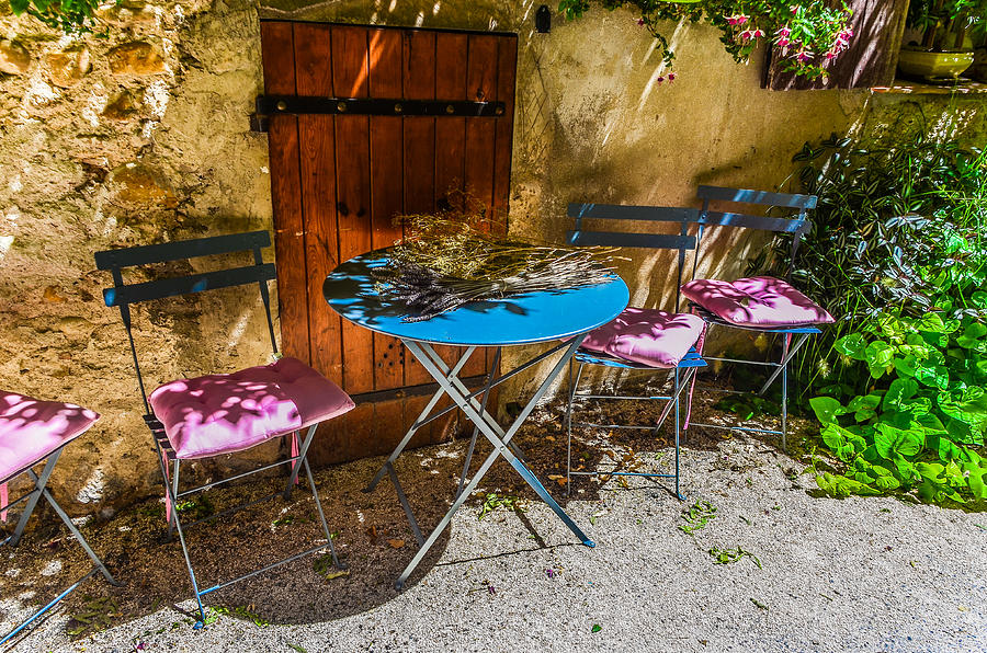 Chairs Photograph - On the patio by Dany Lison