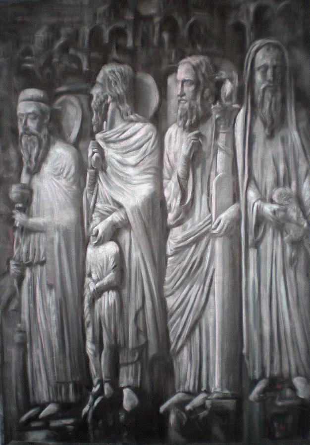 Chartres Apostles Drawing by Paez  ANTONIO
